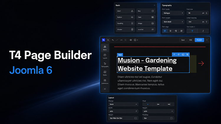 T4 Page Builder is ready for Joomla 6